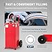 30 Gallon Fuel Caddy with Manual Pump, Portable Gas and Diesel Storage Tank on 2 Wheels, Gas Can and Fuel Transfer Container for ATV, Lawn Mower, Boat, Car, UTV