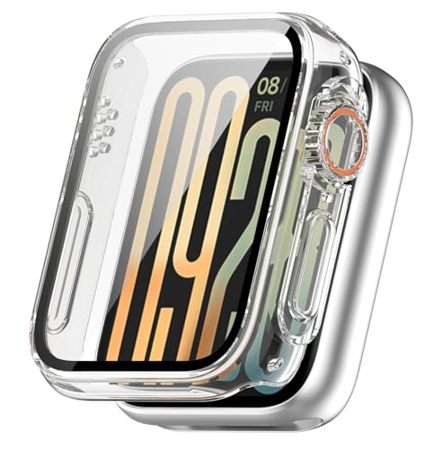 SHEAWA for Xiaomi Smart Band 9 Pro �P�[�X �J�o�[ PC+�����K���X�t�B���� �O�ϕϐg 9H�d�x �N���A�P�[�X �S�ʕی� ��̌^�ی�P�[�X �ی�J�o�[ �ϏՌ� �A�N�Z�T���[ (����)