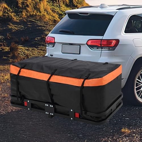 MOVECOM Gepäckträgerkorb für Anhängerkupplung, 152,4 x 61 x 15,2 cm, trägt 227 kg, mit Netz und Gurten, kompatibel mit 5,1 cm Empfängern, perfekt für SUVs und Autos