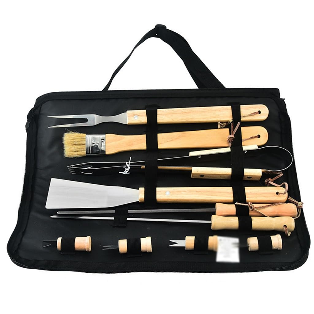 Stainless Steel Barbecue Tool Set Outdoor Barbecue Clip Brush Fork Shovel BBQ Combination