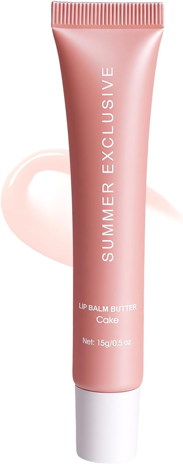 Summer Exclusive Lip Balm Butter,Tinted Lip Balm,Nourishing Lip Gloss with Natural Ingredients for Women and Girls,Soothes & Softens Dry Lips,Lip Care Gift Set for Birthday Christmas.(Cake)