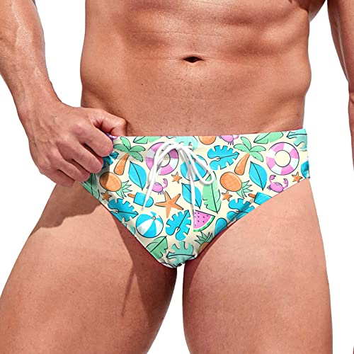 Genérico Bañadores para Hombre - Bañador Estampado Transpirable De Verano para Hombre Pantalones Cortos De Traje De Baño Calzoncillos De Traje De Baño Ajustados