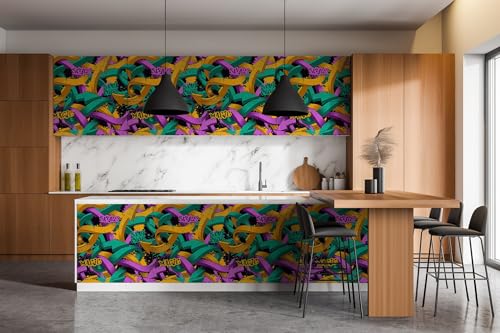 Papel pintado para muebles Wallfluent graffiti 100x50cm mate autoadhesivo 7