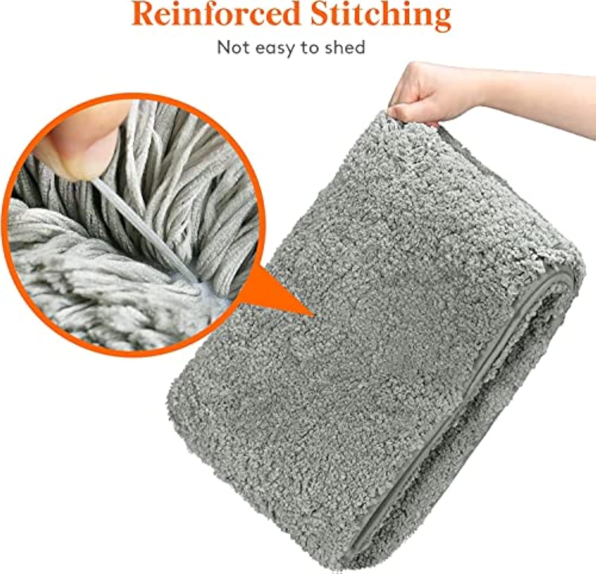 Ultra Soft Absorbent Bath Mats Microfiber Fluffy Thick