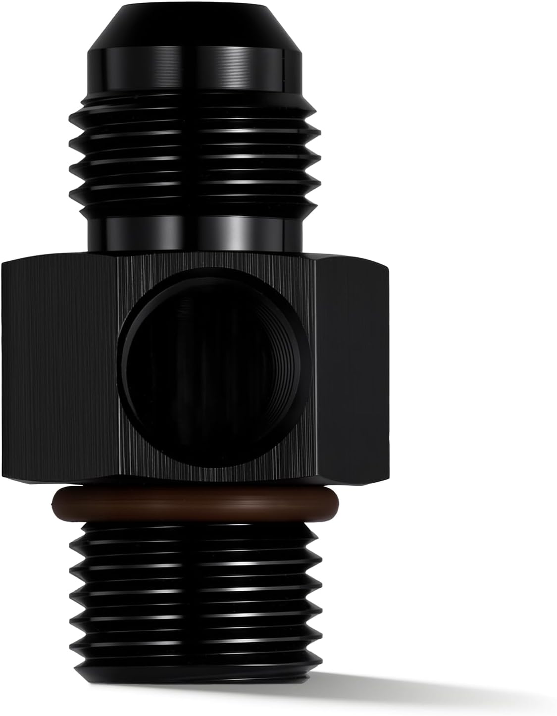 EVIL ENERGY 6AN Male Flare to -6AN ORB Male with 1/8" NPT Gauge Port Fuel Pressure Take off Fitting Adapter Aluminum