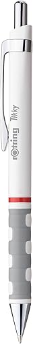 Miniatura 8 de rOtring Tikky - Bolígrafo de punta media, barril blanco, tinta azul (1904718) Azul Barrel,Negro Barril,blanco, (White Barrel)