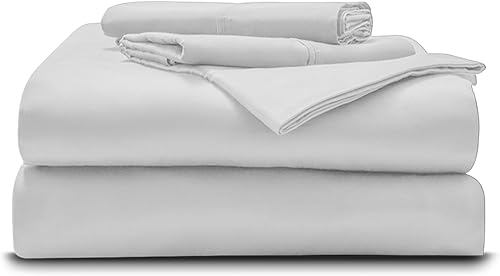 Sábanas Queen de 100 % algodón orgánico de fibra larga de 800 hilos de algodón de fibra larga de 800 hilos, tamaño Queen blanco, 4 piezas para cama, disponible en Yaxa Mexico