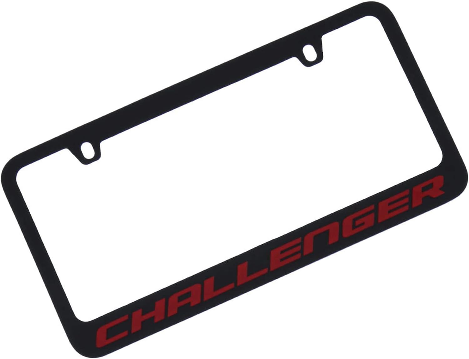 Eurosport Daytona Logo License Plate Frame for Dodge Challenger (Red on Black)