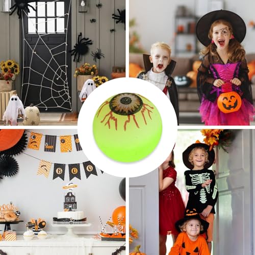 Spooky Eyeball Spielzeug – 30 Stück Hüpfbälle für Halloween-Partytüten, Mini Runde Springbälle | Gruseliges Spielzeug für Kinder Günstigkeiten-Dekorationen Klassenzimmer Veranstaltungen Spielpreise