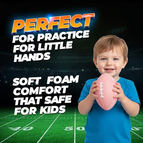 Image of 7.25 inch Mini Foam Football for Kids & Toddlers - Easy Grip Small Youth Sports Ball - Soft Foam Footballs for Little Hands Sports Play - Toy Gifts for Boys & Girls