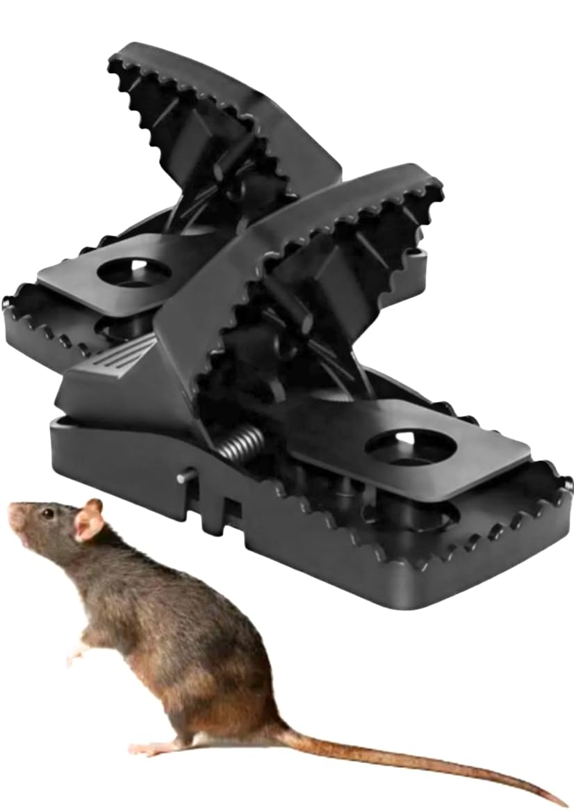 XXL 21cm Rat Traps - 2 Pack Large Heavy Duty Reusable, Rodent Vermin solution, UK Seller, by Mamax