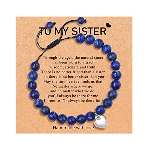 UNGENT THEM Sister Bracelet, Sisters Gifts from Sisters, Christmas Birthday Gifts for Sister Teen Girls Women