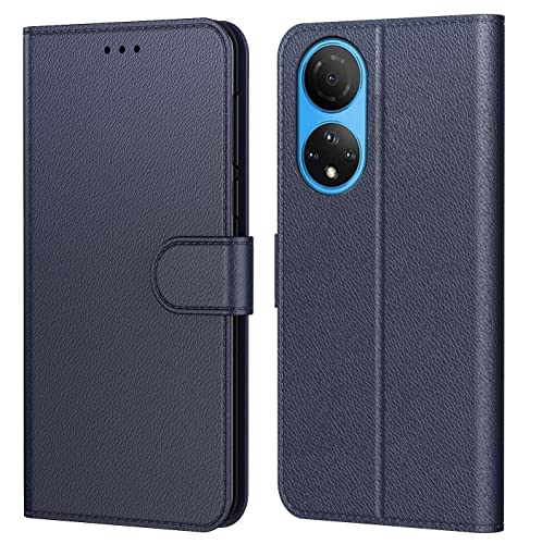 Tenphone Coque pour Honor X7, Coque Honor X7, Etui Protection Housse Premium en Cuir PU, Pochette Flip Case Compatible avec Honor X7, Book (Bleu) Cover