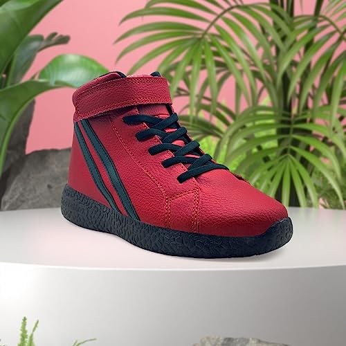 Image of KazarMax Hopits Kids Boys and Girls Ankle Length | High Top | Slip-on Sneakers Shoes | Lightweight | Outdoor Shoes Collection