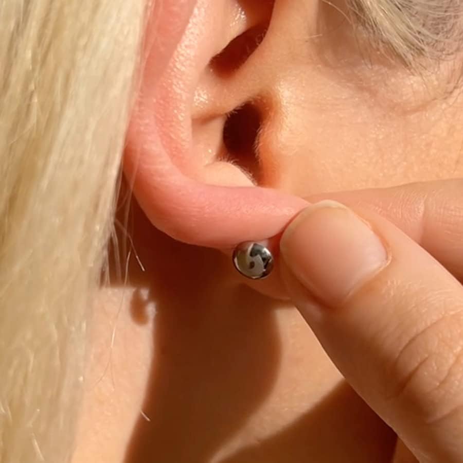 ComfyEarrings CZ Crystal Bezel Stud Earrings, Stainless Steel - Image 6