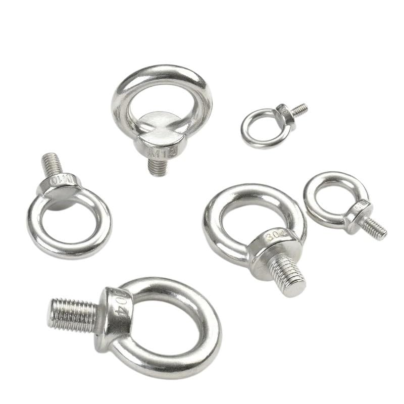 Bullone ad occhiello con spallamento Bullone ad occhiello ad anello Bulloni a occhiello 1 pz M3 M4 M5 M6 M8 M10 M12 Bullone a occhiello Viti di sollevamento marine in acciaio inossidabile 304 Anello F