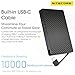 Nitecore Pocket 10000 Carbon Fiber Power Bank 10000mAh Fast Charging Portable Charger Battery Pack Dual USB-C Ports with Built-in USB-C Cable, Tag