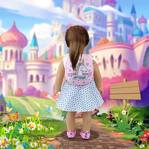 ZITA ELEMENT 8 Pairs of 18 Doll Shoes Boots Sandals and 1 Doll Backpack Bags for American 18 Inch Girl Doll Shoes and Other 18 Inch Doll Shoes and Accessories - Thumbnail 4