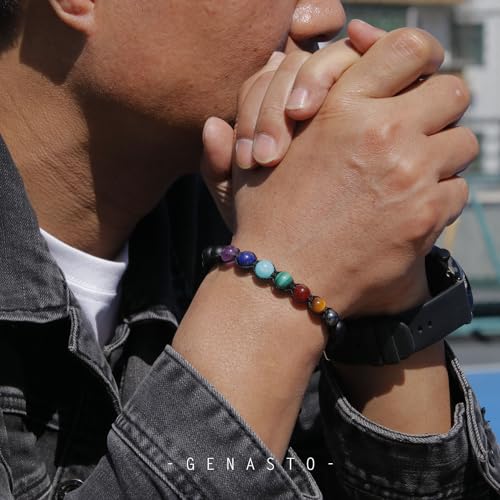 7 Chakra Bracelet with Real Stones Healing Crystal Stone Beads Bracelets Chakra Bracelet for Men and Women Yoga Crystals Beaded Bracelets for Meditation Relax2