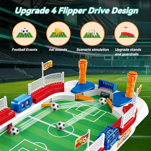 Mini Foosball Table Game for Kids: Soccer Gifts Toy for 3 4 5 6 7 8-12 Year Old Boys - Sports Football Board Games for Indoor Family Party - Perfect Christmas Birthday Gifts for Kids Age 3-12