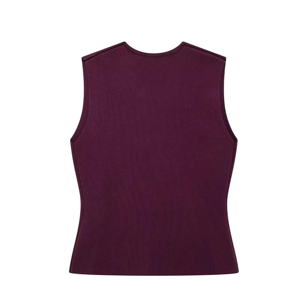 Set da 2 pezzi da donna con scollo a V, senza maniche, con bottoni, top con cerniera laterale, gonna midi, abbigliamento casual per le vacanze