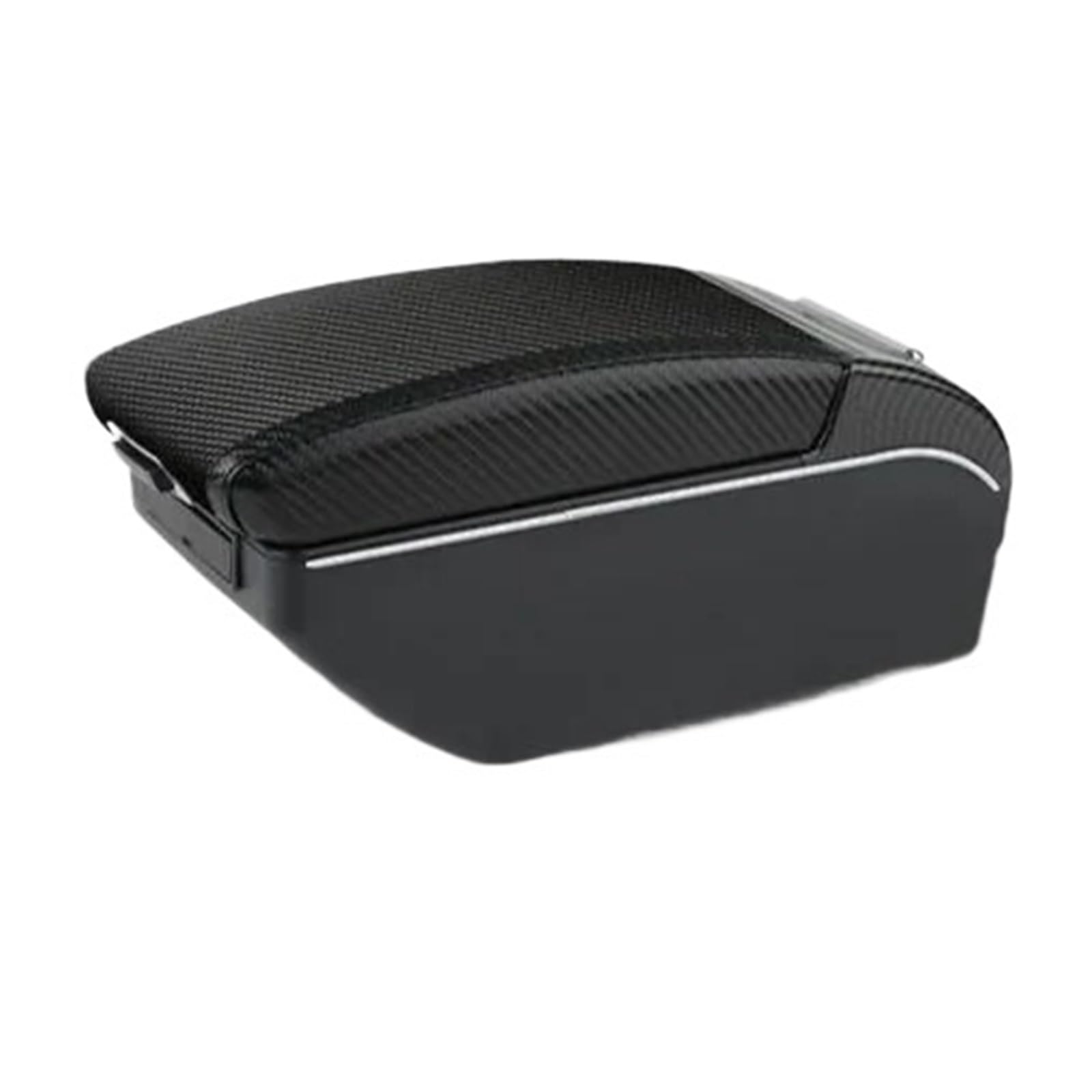 UMDJJU For Suzuki For Jimny JB74 JB64 2018-2023 Carbon Fiber Armrest Box Car Central Storage Retrofit With USB Accessories Car Centre Console Armrest Box(G black line 7USB)