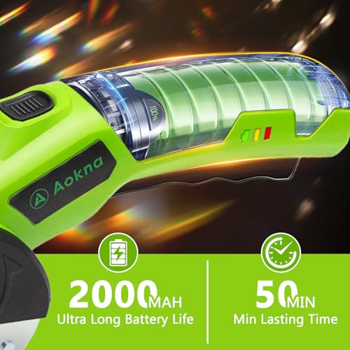 Image of Cordless Electric Scissors 4.2V Rechargeable Cardboard Cutter with 2000mAh Battery, LED Light, Safety Lock, A Replacement Blade, Box Cutter for Cardboard, Cloth,Plastic and Thin Carpet