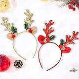 Zoom IMG-2 jiebao 2 pezzi cerchietti natalizi Zoom IMG-2 jiebao 2 pezzi cerchietti natalizi