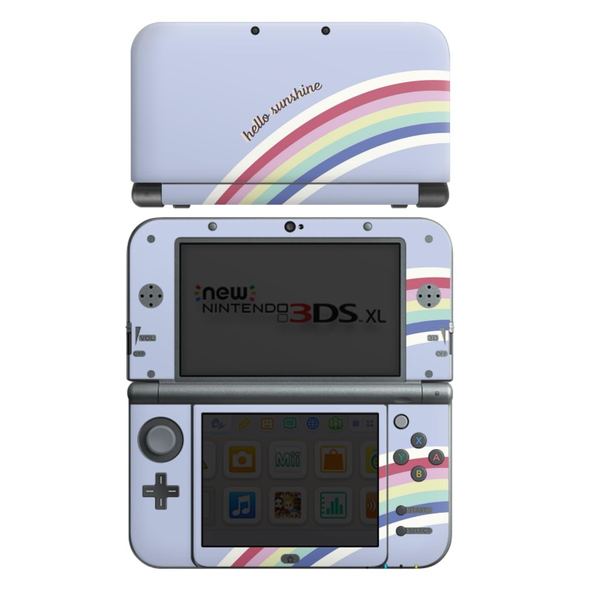 Skin Compatibile con Nintendo New 3DS XL Pellicola Adesivi Luce del Sole Arcobaleno Motivazione
