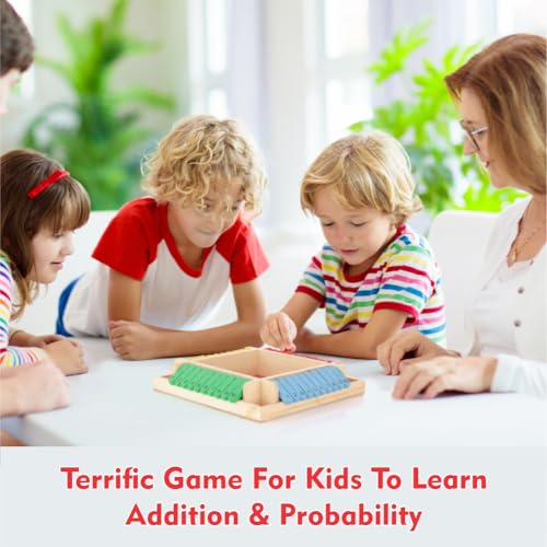 Image of Aditi Toys Shut The Box Dice Game, Classic Flip Me Multiplayer Game for Kids & Adults, Fun Wooden Tabletop Shut The Box Dice Game for Improving Math & Motor Skills for Kids Above 5 Years, BIS Approved