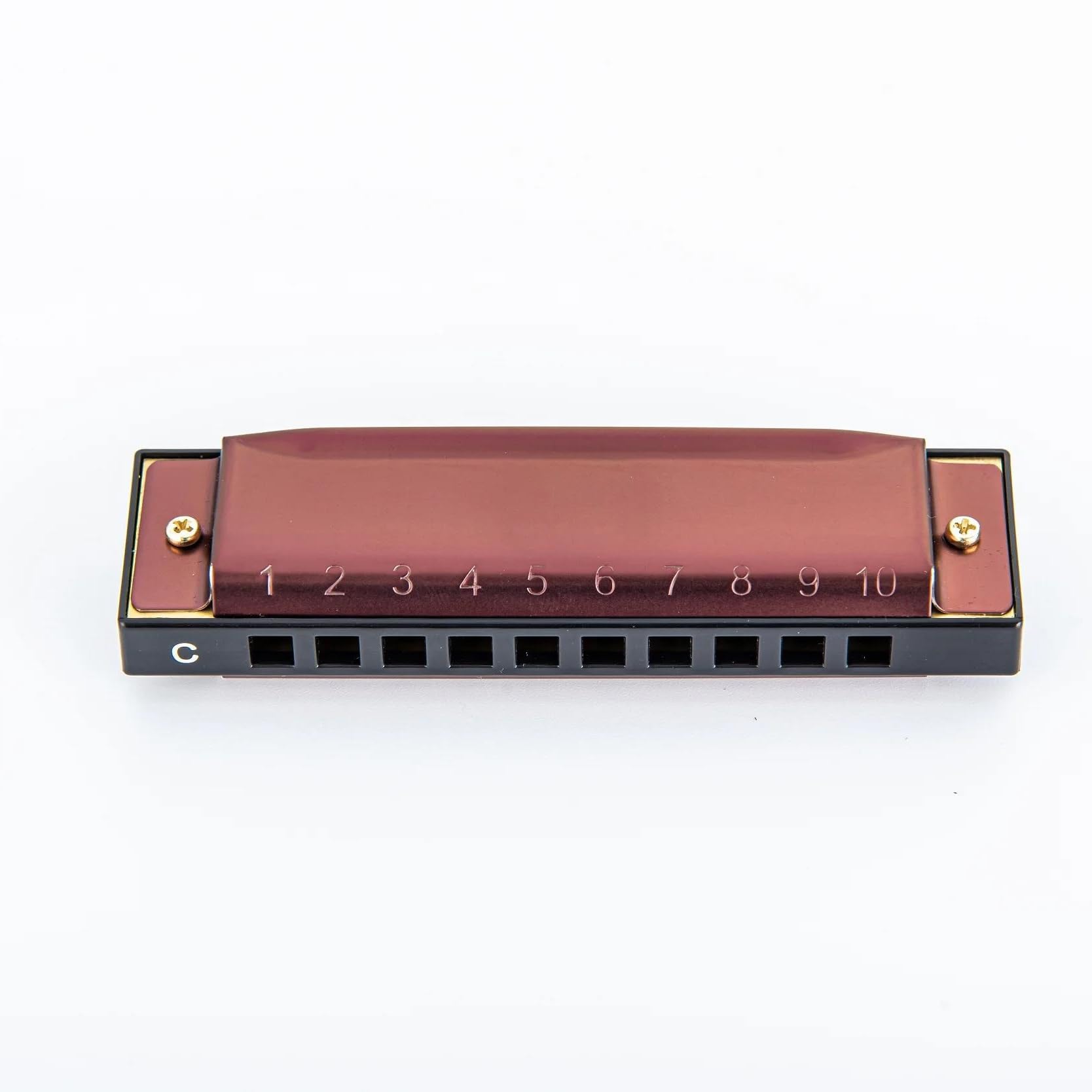 Armoniche a bocca 10 Buche 20 Tono Diatonic Amoncia In Acciaio Inossidabile Copri Più Importanti C In Armonica Personalizzata Con Custodia(Red)