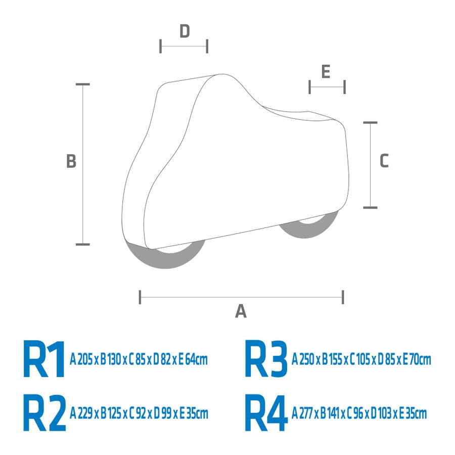 RONIN Telo Coprimoto Impermeabile Universale, Parapioggia Paravento Anti UV per moto Motorino Motocicletta ScooterAnti UV per Moto. Custodia Inclusa