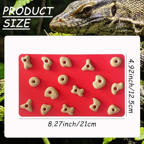 image for Okueejur Mini Reptile Rock Climbing Wall, Terrarium Enclosure Enrichme