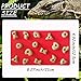 Okueejur Mini Reptile Rock Climbing Wall, Terrarium Enclosure Enrichment & Habitat Décor for Bearded Dragons, Geckos, Lizards, Snakes, Tree Frogs and Small Amphibians (Red & Beige)