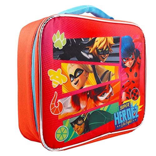 Zagtoon Miraculous Ladybug Lunch Box Set - Bundle With Miraculous Ladybug Insulated Lunch Bag With Superhero Stickers, Temporary Tattoos, And More (Miraculous Ladybug School Supplies) #TOP1