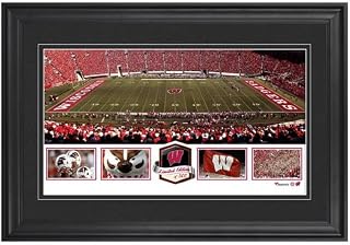 Camp Randall Stadium Wisconsin Badgers Framed Panoramic Collage-Limited Edition of 500 - College Team Plaques and Collages
