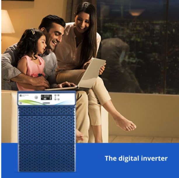 Luminous Optimus 3800 Inverter in a home setting with a family
