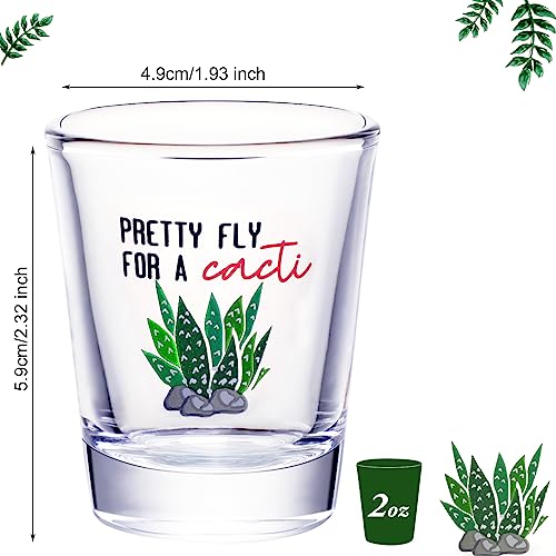 Patelai 4 Pieces Plant Succulent Cactus Shot Glasses Plant Lover Wine Glass Succulent Cactus Present Mug Christmas Funny Clear Mug Glass For Women Girls thumb #1
