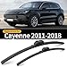 Replacement for Porsche Cayenne 2011-2018 Front and Rear Windshield Wiper Blades-Original Design Style All-seasons Car Window Wipers 2011 2012 2013 2014 2015 2016 2017 2018
