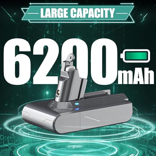 Image of EGR Upgrade 21.6V V6 Battery Replacement Compatible with Dyson V6 Animal /Absolute /Motorhead /Fluffy DC58 DC59 DC61 DC62 DC72 DC74 SV03 SV04 SV05 SV06 Cordless Vacuum Cleaner. (Not Fit V7, V8)
