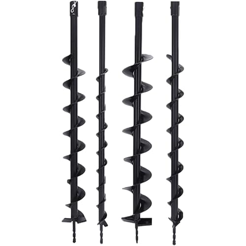 Bulb Planter Tool, 10cmx80cm Auger Post Hole Digger Bit, Tungsten Carbide Ground Drill, Bulb Auger for Drill, Rotary Cultivator Attachment for Planting & Gardening