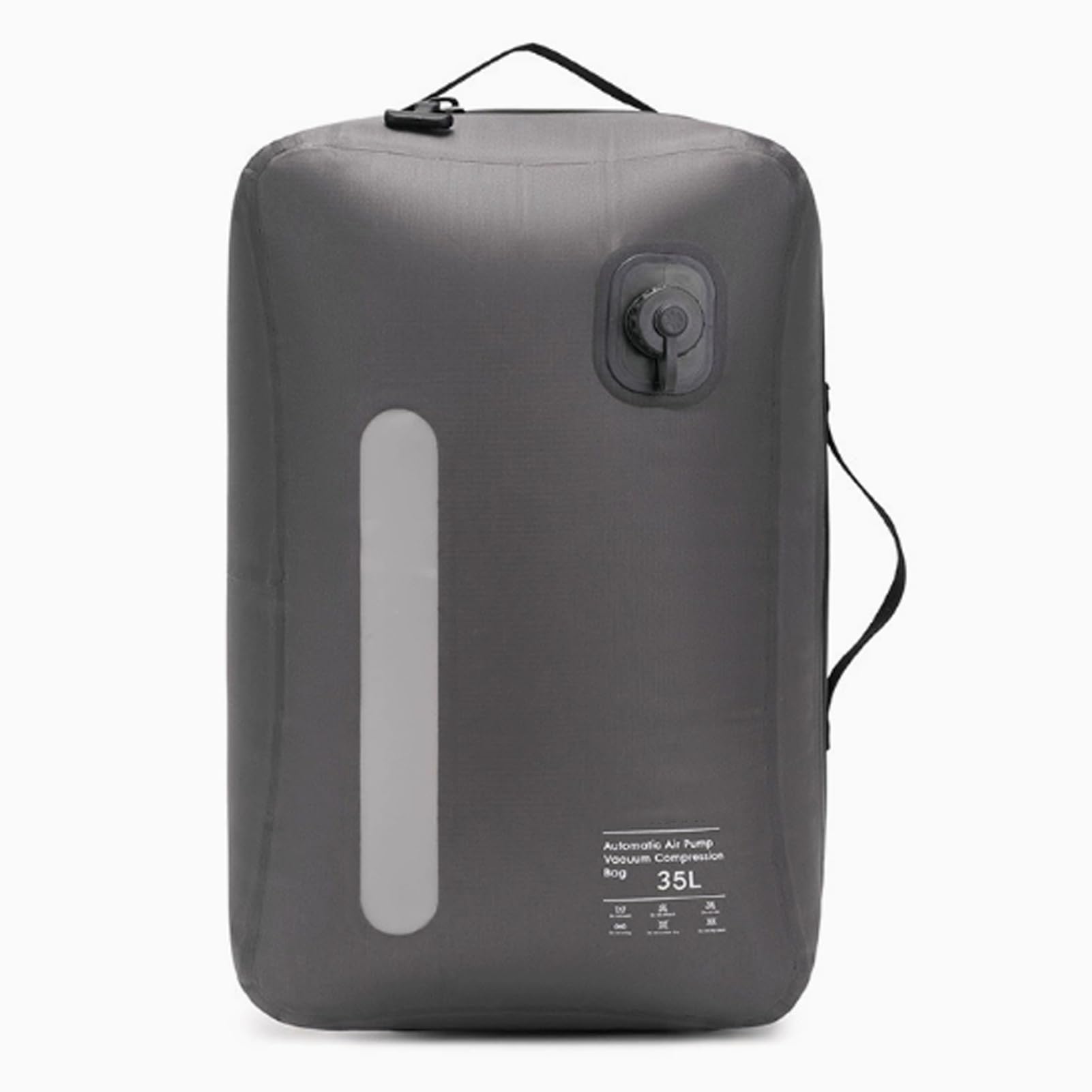 Wasserdichter 35L Reise-Vakuumbeutel | Wiederverwendbare Kompressionsaufbewahrung für Koffer, Gepäck, Kleidung, Organizer Zum Mitnehmen (GREY)