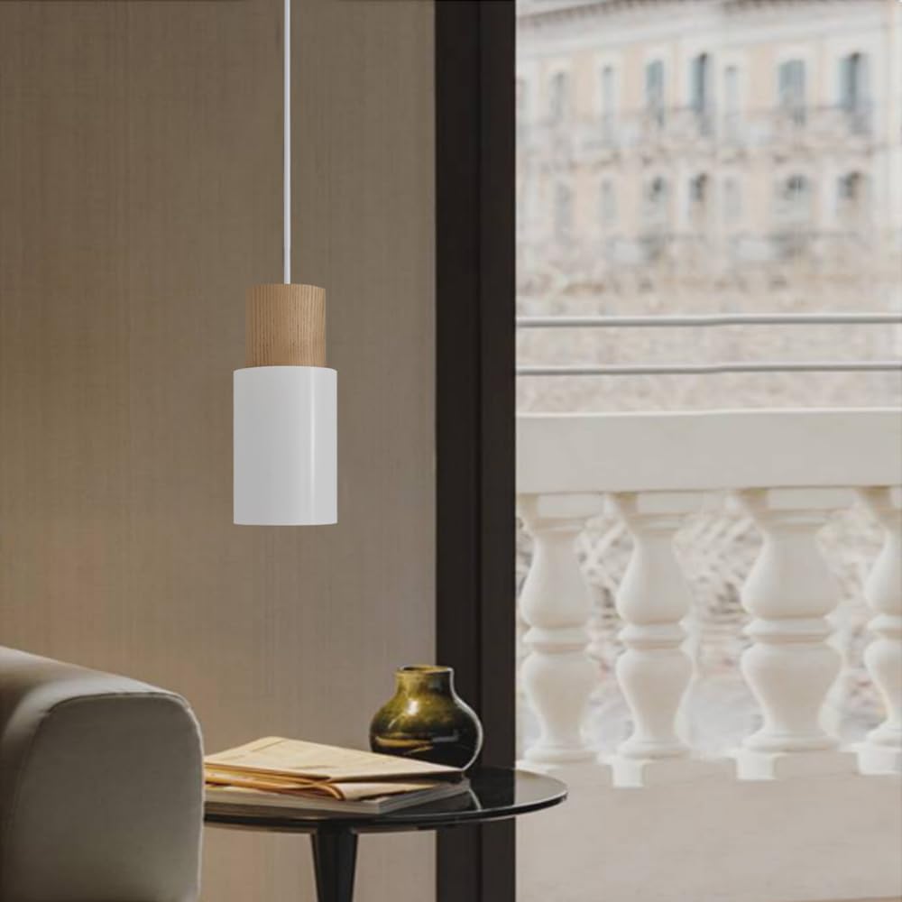 1-punktowa lampa wisząca w stylu vintage, biała, z regulacją wysokości, wyspa kuchenna, przemysłowa, lampa wisząca, E27, 1,2 m, do kuchni, jadalni, sypialni, salonu, baru (bez żarówki)