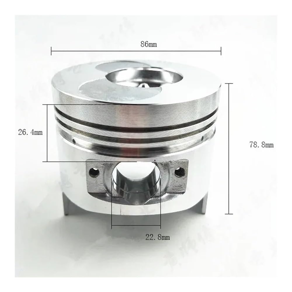 Kit pistone da 86 mm Clip for perno fascia elastica adatta for motore Y L100