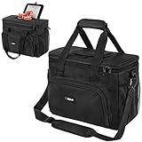 OPUX Soft Cooler Bag, Insulated Collapsible Lunch Cooler Tote for Men Work Camping Beach Travel, Portable Soft Sided Leakproof Waterproof Large Lunch Bag Box with Shoulder Strap 30 Cans, Black