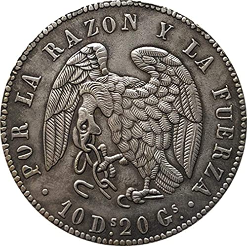 1839 Chile -mynt 39 mm Kopparpläterade silverrockmynt Mynt Crafts Collection Coin Collection -minnesmynt