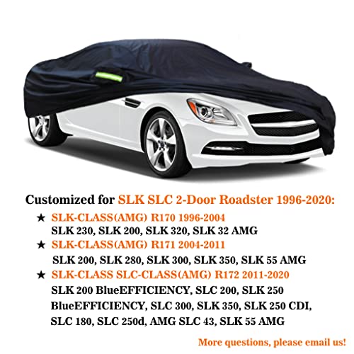 Image of Car Cover Compatible with Mercedes-Benz SLK SLC R171 R172 SLK350 SLK250 SLK300 SLK200 SLK320 1996-2020 SLK SLC Roadster, Waterproof All Weather Cover with Cotton Lining, Rain Sun Snow UV Covers