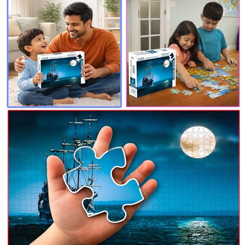 Image of Moon Light Jigsaw Puzzles 1000-Piece for Kids and Childrens Educational Puzzles Game for Learning, Gifts, and Fun Activities