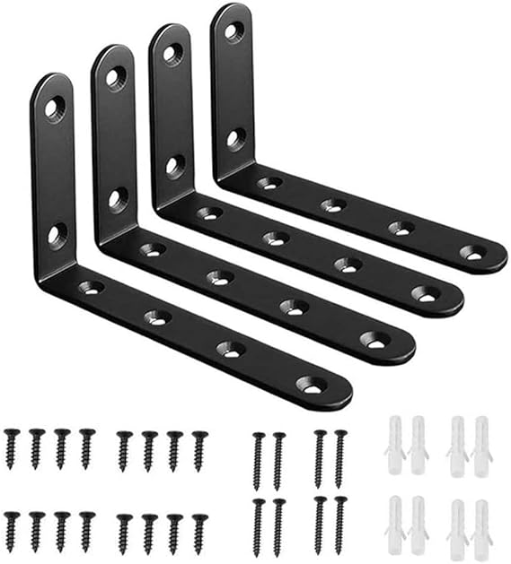 Winkelverbinder Edelstahl 100x100 Mm - 4 Stück Mit Schrauben Für Stabile Möbel