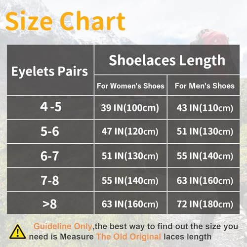 Puzeam Round Shoelaces 2 Pairs Heavy Duty Replacement Shoe Laces for Hiking and Work Boots (Black, 140cm 55inch) - 5